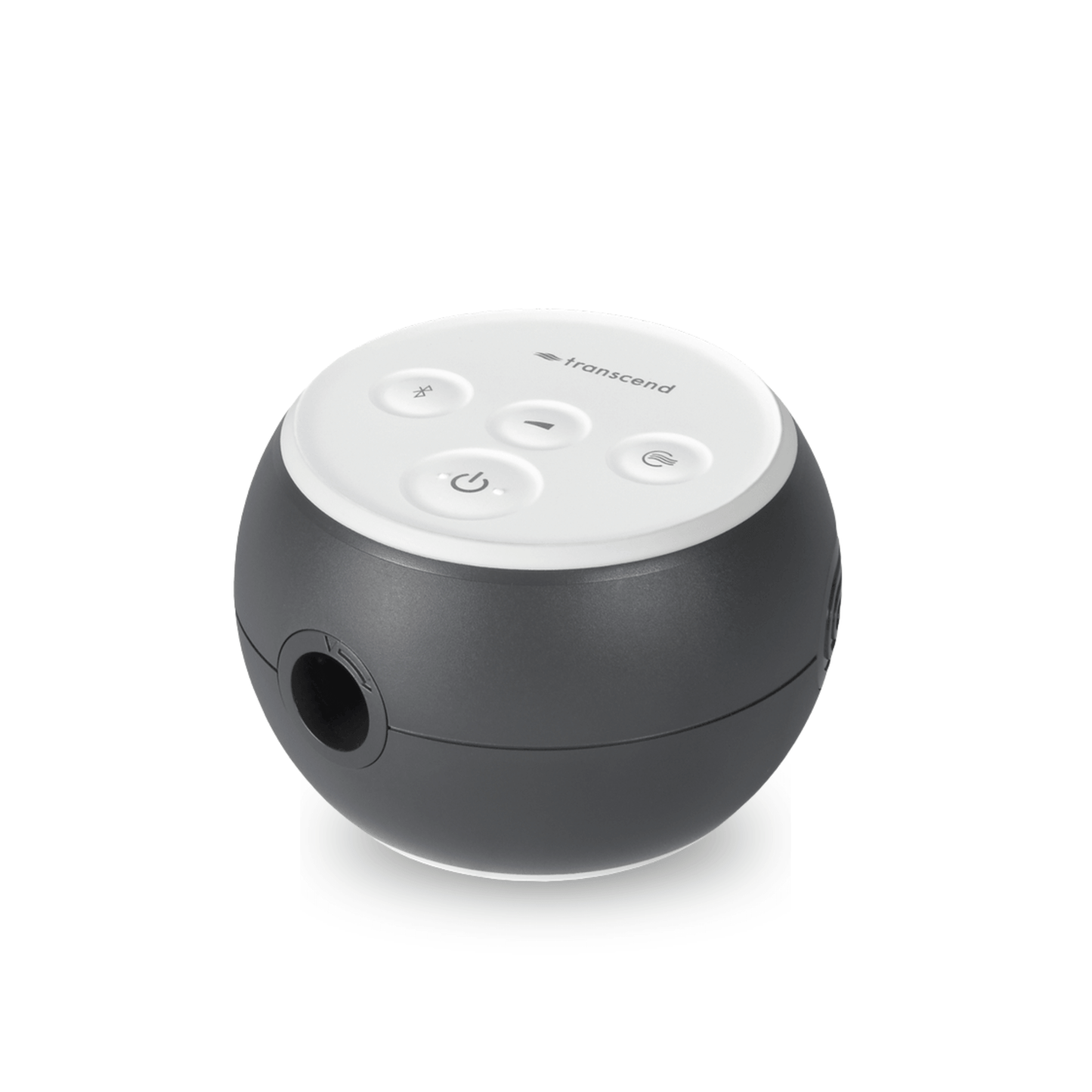 Transcend Micro 510 Auto CPAP Machine in Graphite Gray — front angle view showing hose connection port and control buttons