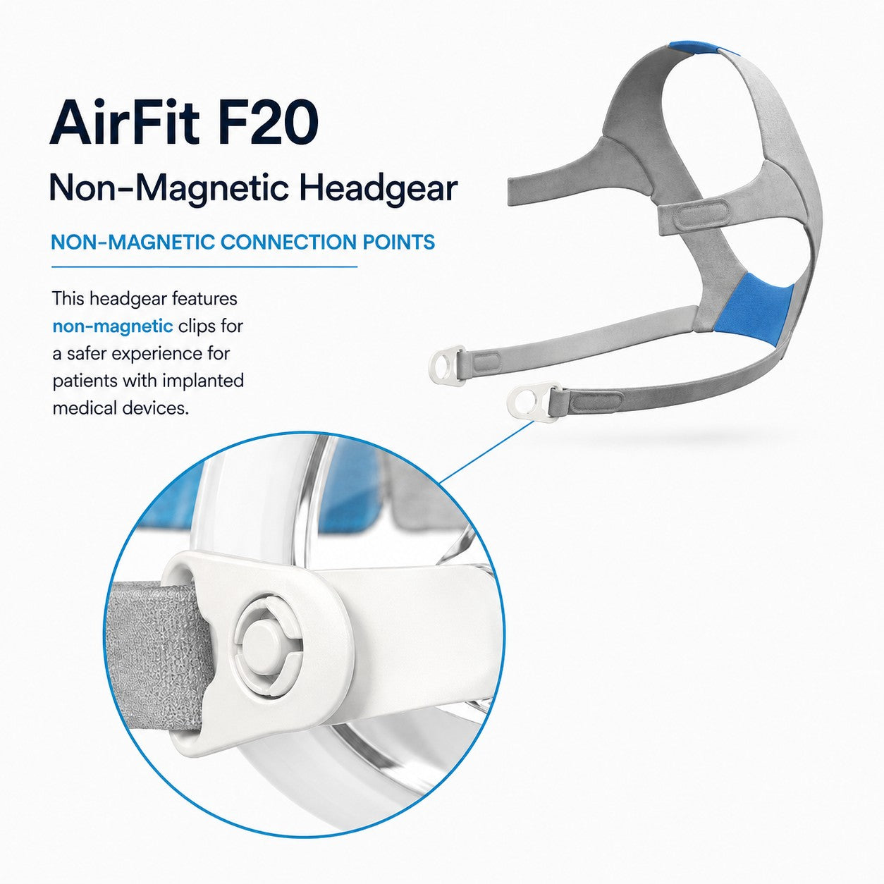 AirFit F20 Non-Magnetic Headgear