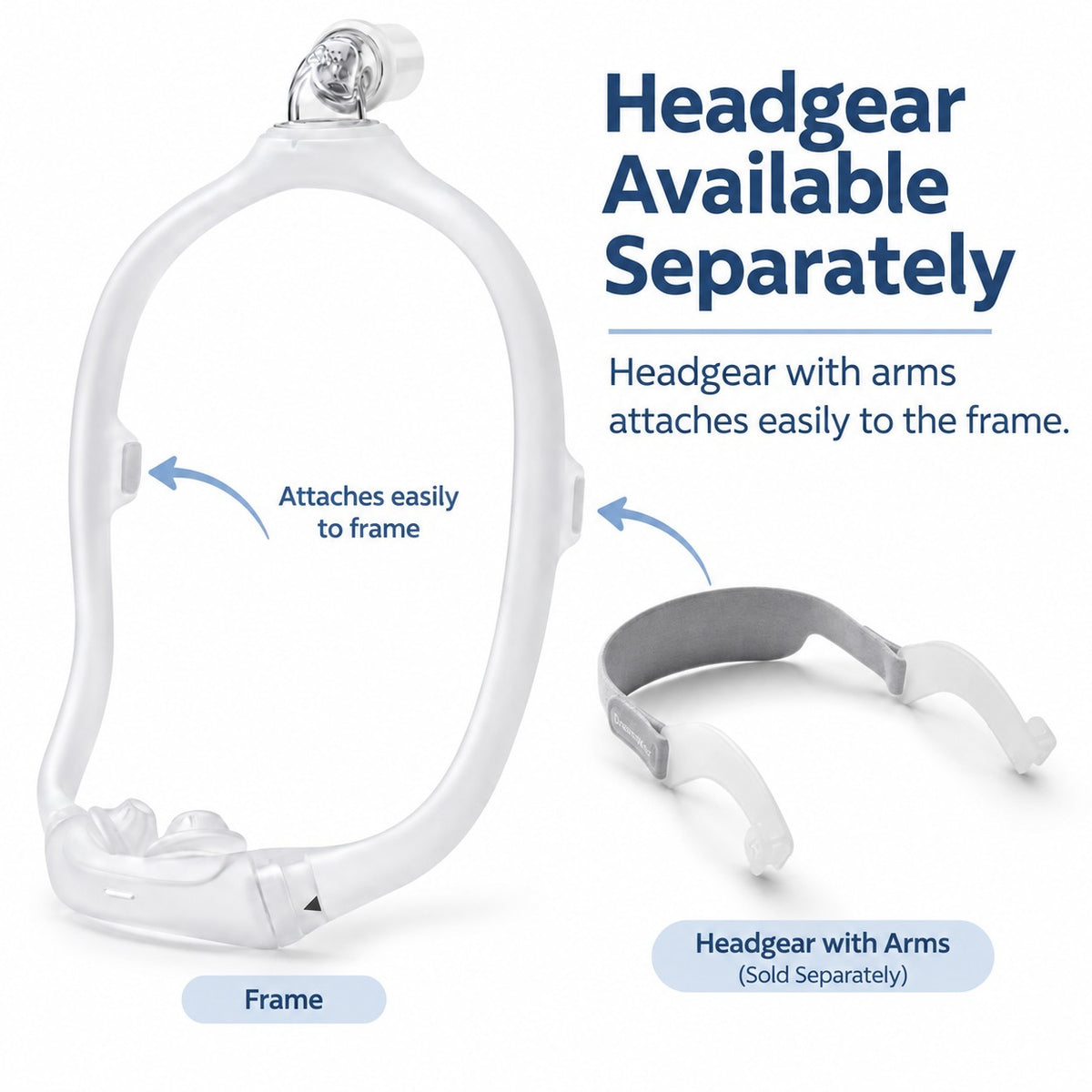 DreamWear Silicone Nasal Pillows Replacement Frame & Cushion