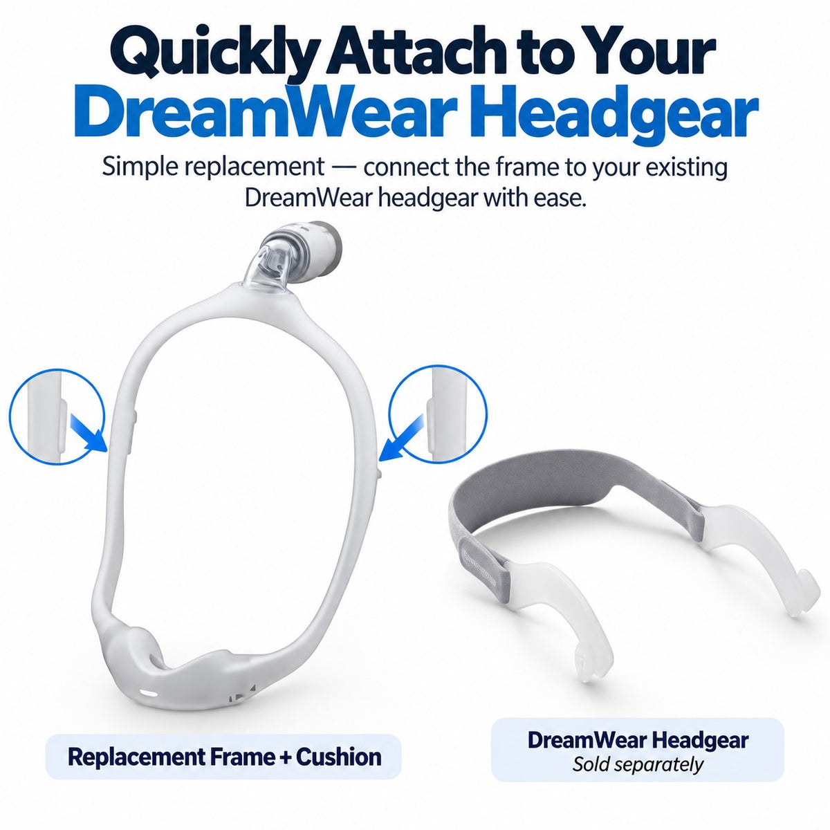 DreamWear Nasal Replacement Frame with Cushion