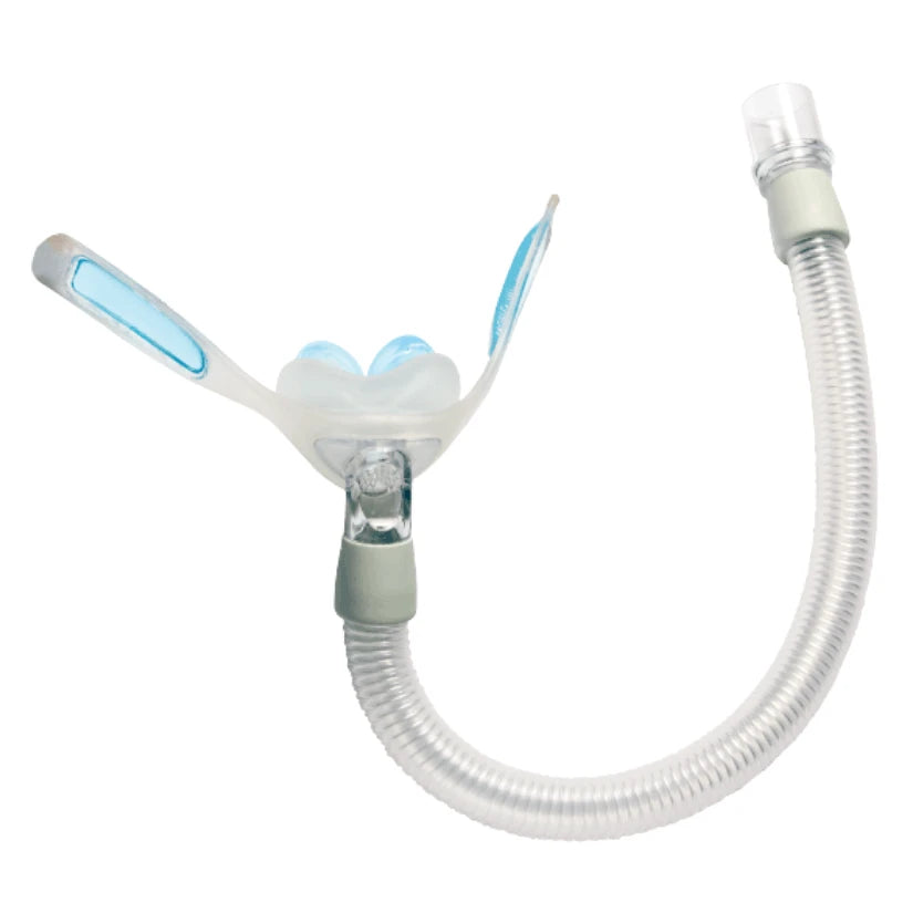 Philips Respironics Nuance Pro gel nasal pillow CPAP mask frame and pillow, shown without headgear
