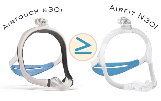 AirFit N30i versus AirTouch N30i showing differences in design and comfort