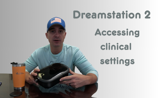 Accessing clinical settings on Philips DreamStation 2 CPAP machine