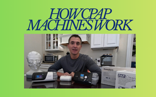 How CPAP machines work: CPAP device delivering continuous positive airway pressure to treat sleep apnea.
