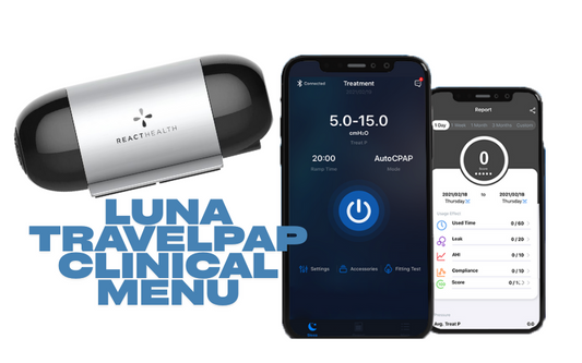 Guide to accessing provider menu on Luna TravelPAP device