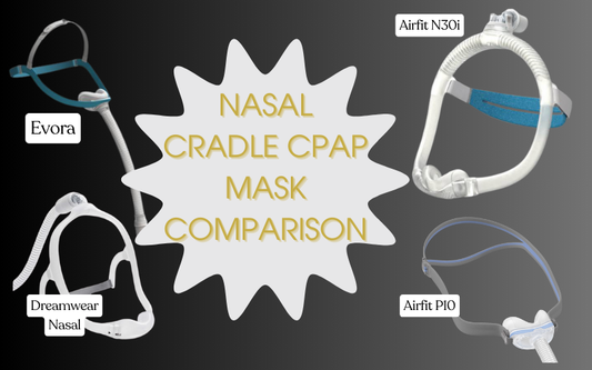 Visual guide comparing top-rated nasal cradle CPAP masks for ease of use and therapy effectiveness
