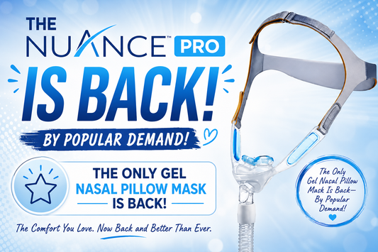 It's Back: The Nuance Pro Gel Nasal Pillow Mask Returns to the CPAP Lineup