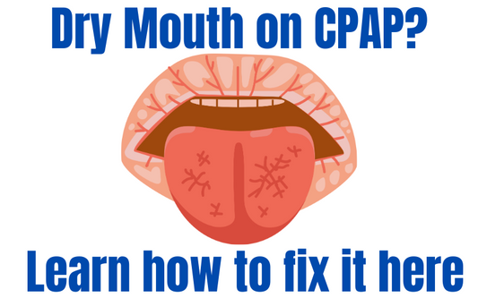 Illustration of a very dry mouth after using CPAP therapy, and wanting to learn how to fix it. 