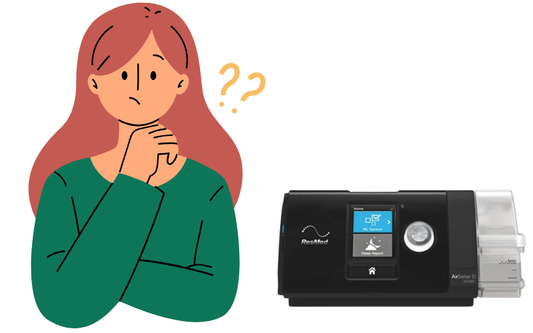 Woman confused about what a CPAP machine is. 
