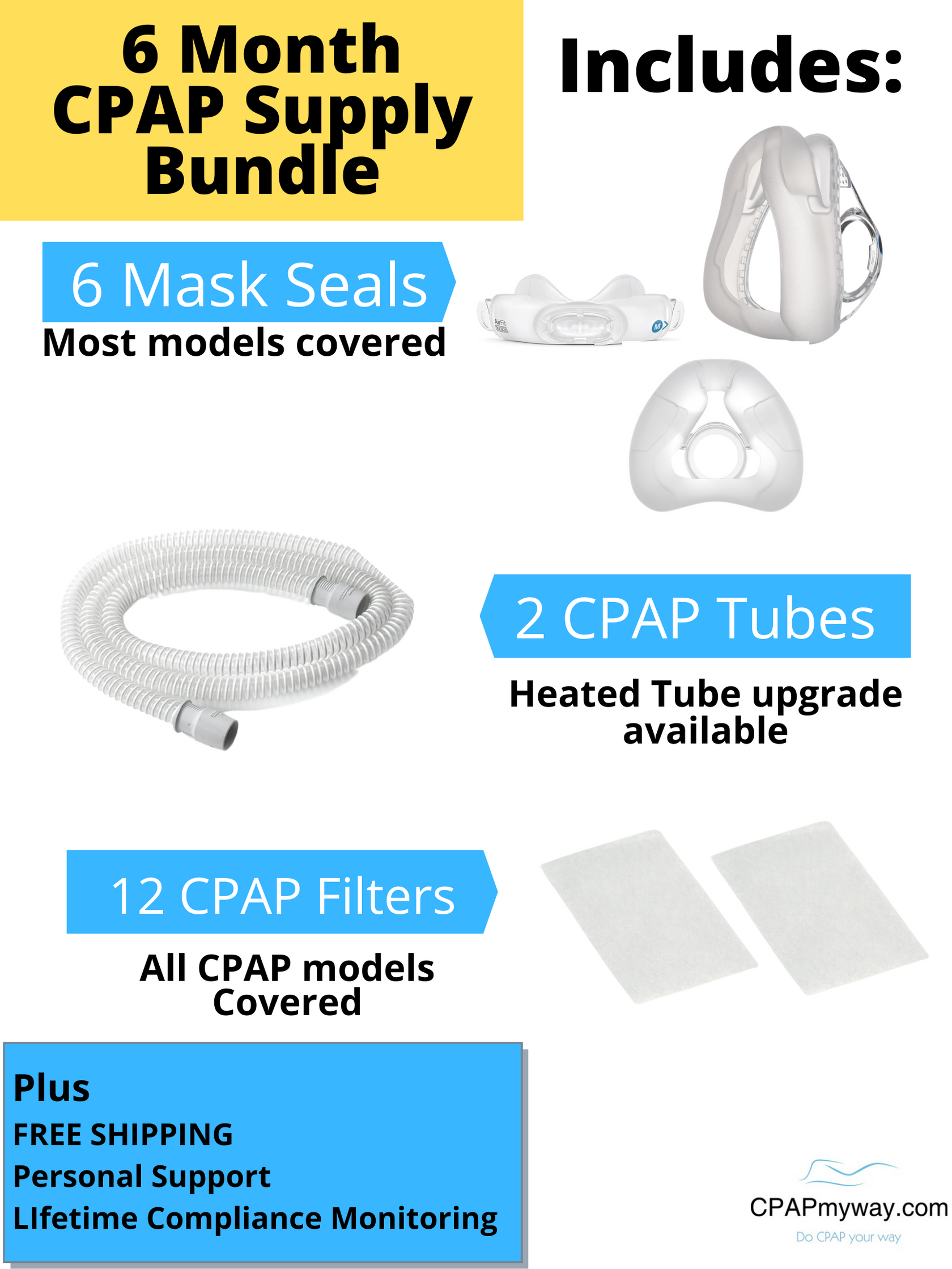 Bundle CPAP Supplies and Save - 6 Month Bundle - CPAPmyway