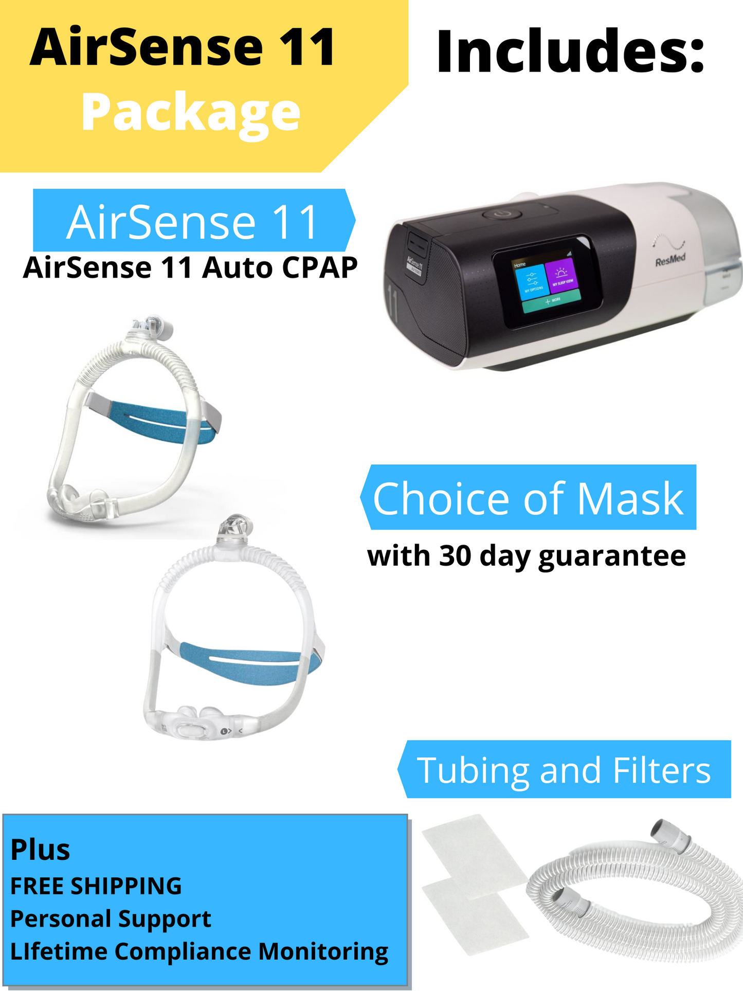 AirSense 11 Auto CPAP Machine Bundle