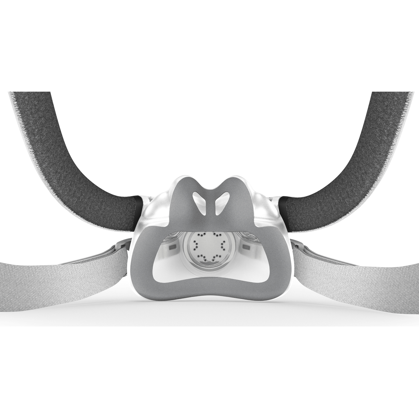 Close-up detail of the ComfiSoft cushion interior, showing the nasal cradle alignment and ventilation ports.