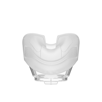 Top view of the Fisher & Paykel Nova Nasal Cushion, detailing the contoured nose bridge area and stability ridges designed to maintain a secure seal during sleep.