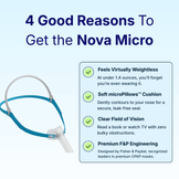 Nova Micro Nasal Pillow Mask | Fisher & Paykel – Lightweight ...