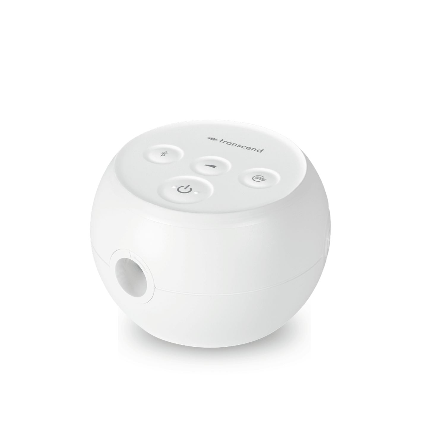 Transcend Micro 510 Auto CPAP Machine in Birch White — front angle showing button panel and hose port