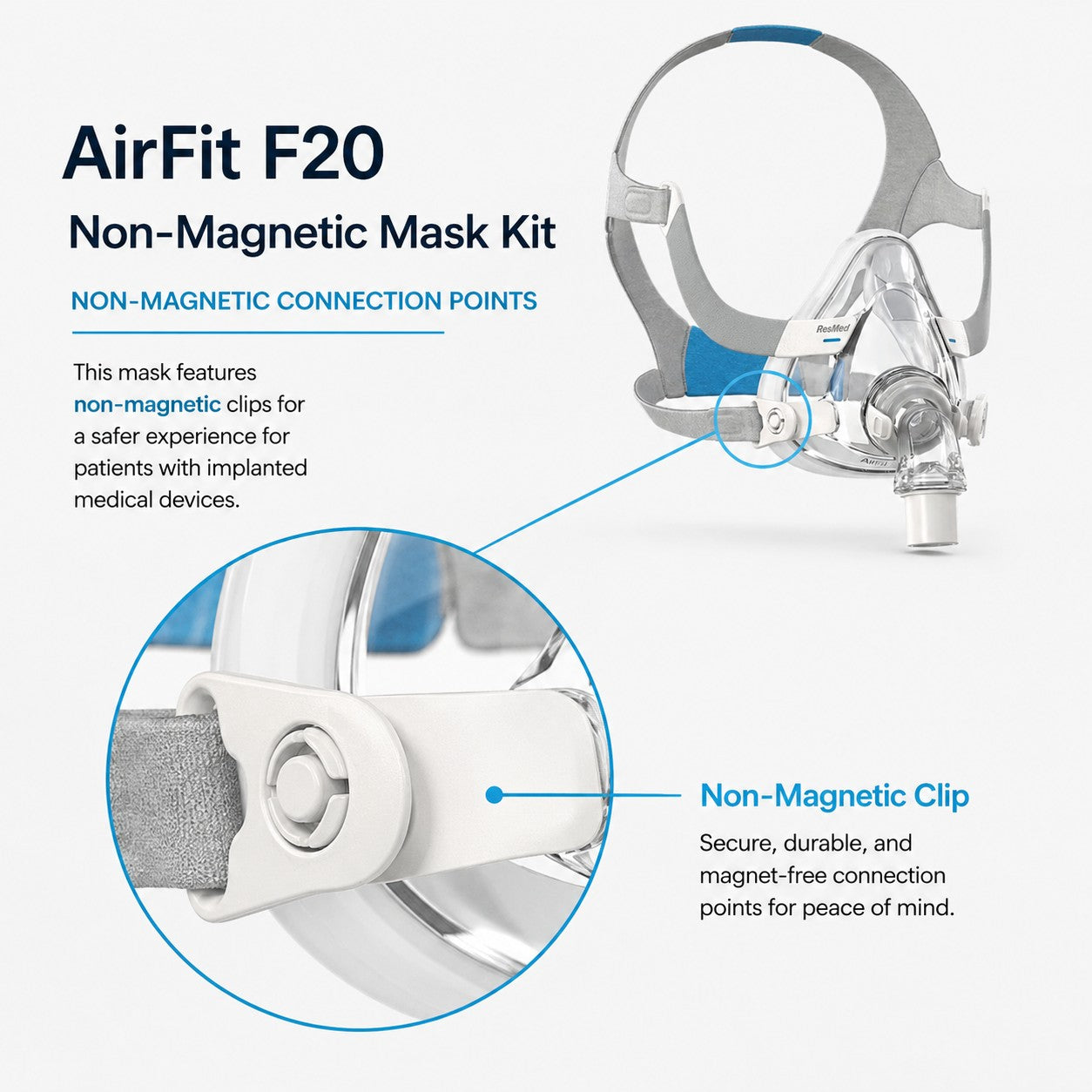 ResMed AirFit F20 Non-Magnetic Mask Kit