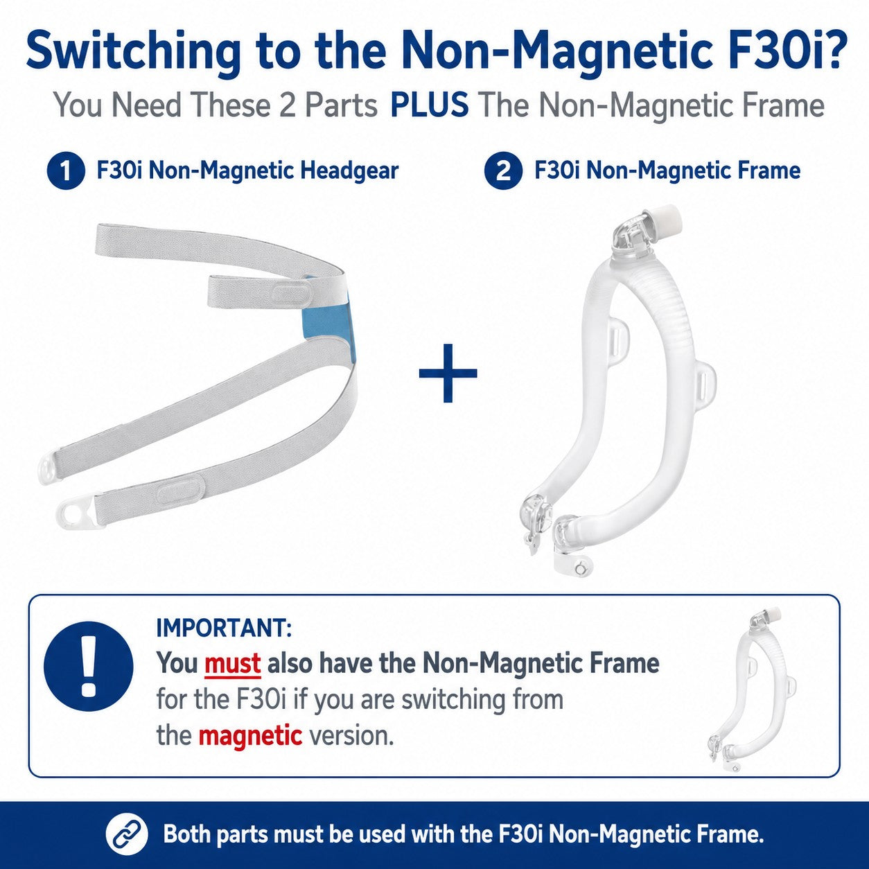 F30i Non-Magnetic Replacement Headgear