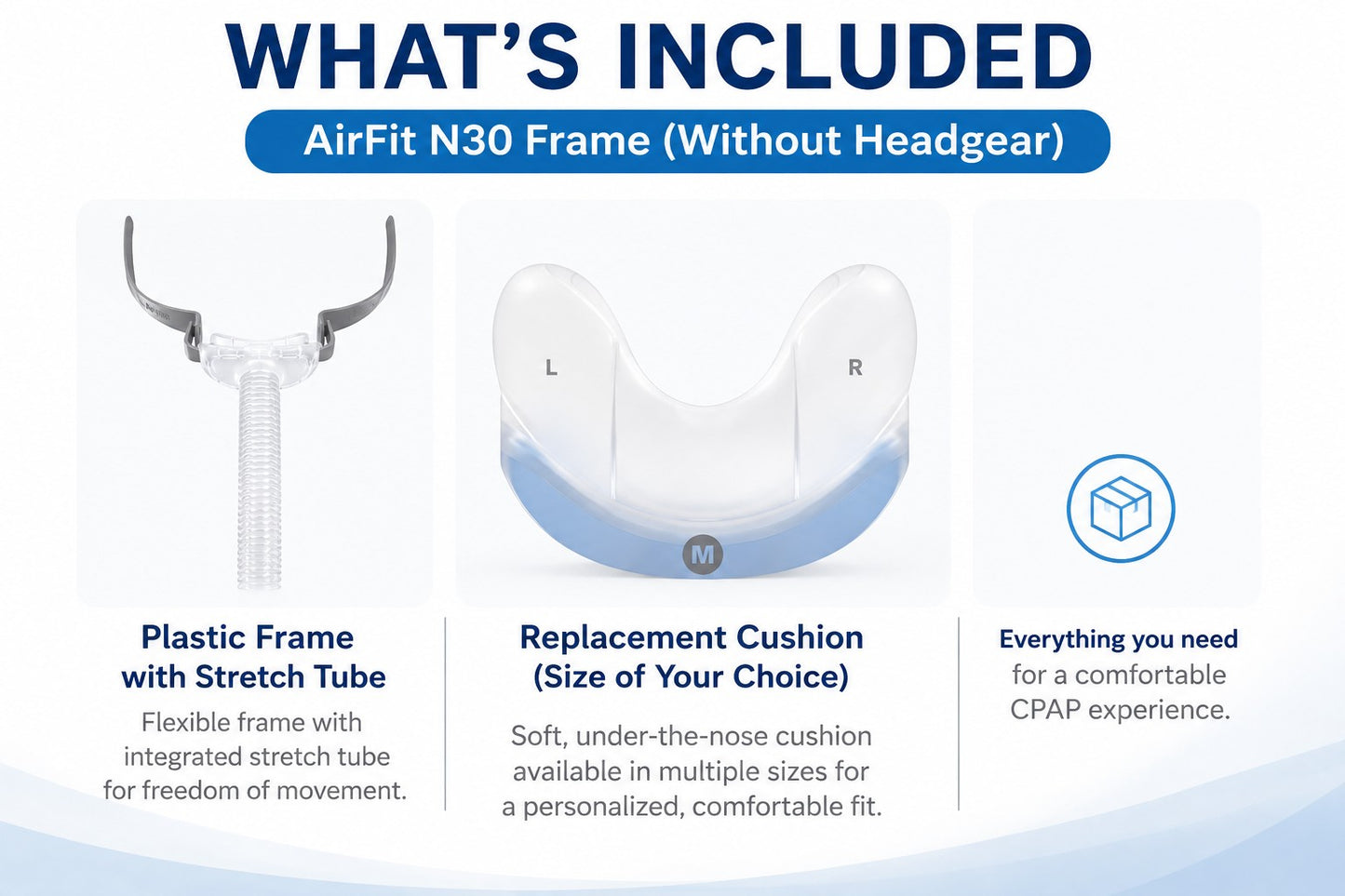 ResMed AirFit N30 Replacement Frame System | With Cushion