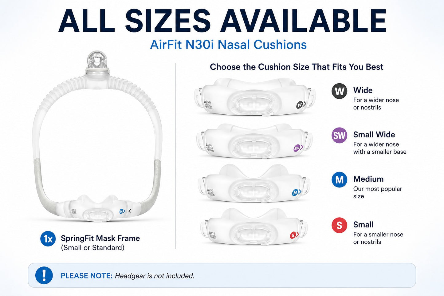 ResMed AirFit N30i Nasal CPAP Frame Kit