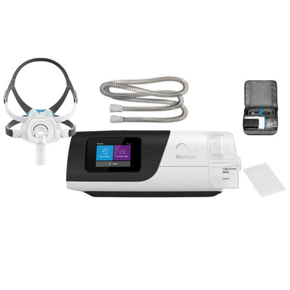 Airsense 11 starter package with filter, carry case, tubing, and F40 mask. 