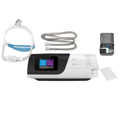 Airsense 11 starter package with filter, carry case, tubing, and P30i mask. 