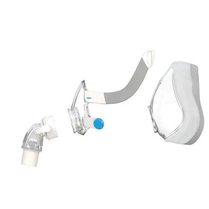 Exploded view of the ResMed AirTouch F20 full face mask frame system components