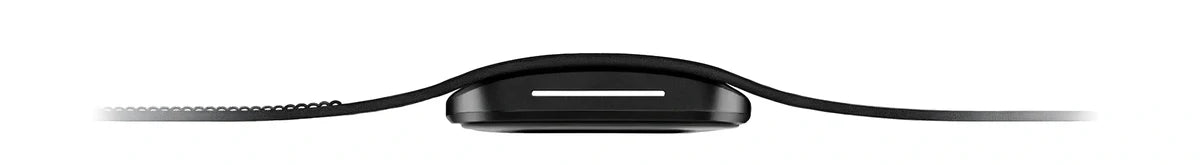 Black hume band 2 with a thin cable on a white background