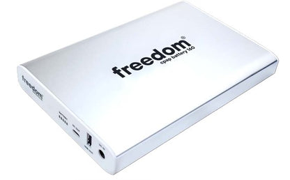 Freedom CPAP Battery 160 Portable Power Supply - Slim Silver 160Wh Backup Battery for ResMed AirSense 10 AirSense 11 AirMini DreamStation and Luna G3 CPAP Machines for Travel Camping and Air Flights