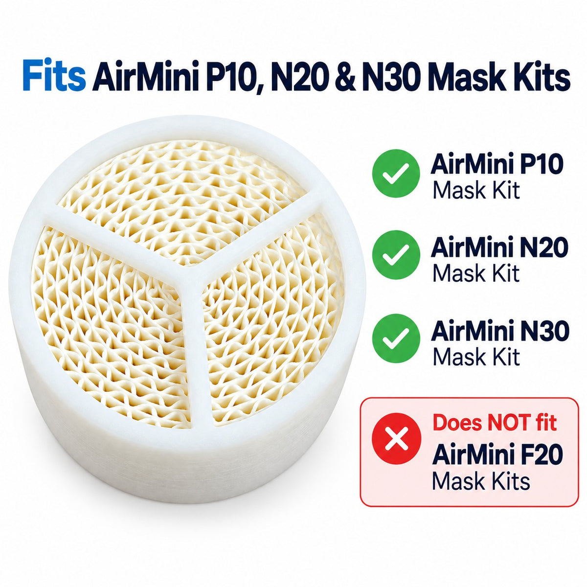 Premium Generic Waterless Humidification HME Filters for ResMed AirMini