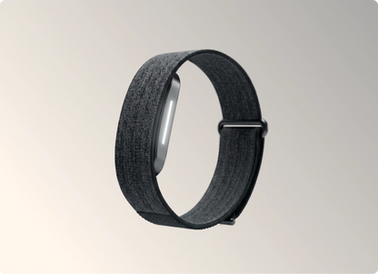 Black fabric hume 2 band on a light gray background