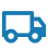 Icon of a delivery truck on a white background