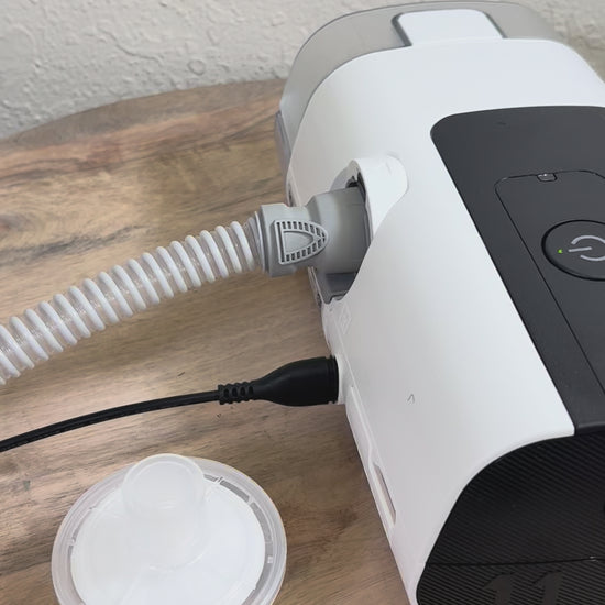 Video showing how to install your In-line CPAP Bacteria Filter on your CPAP machine. Using an AirSense 11 CPAP in this case. 
