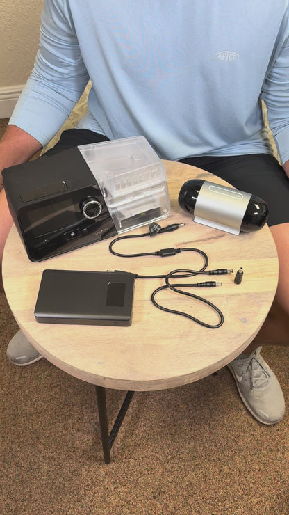 Universal CPAP Battery in use on the Luna G3 CPAP and the Luna TravelPAP. 