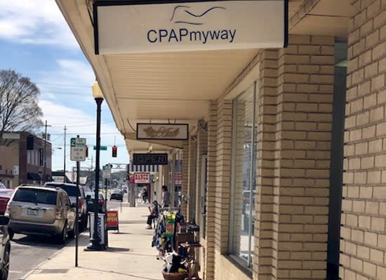 Storefront photo for the CPAPmyway store in Plant City, Florida. A DME provider that does CPAP repairs locally and online.